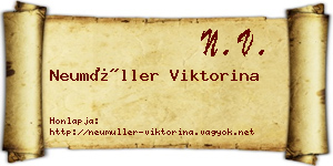 Neumüller Viktorina névjegykártya